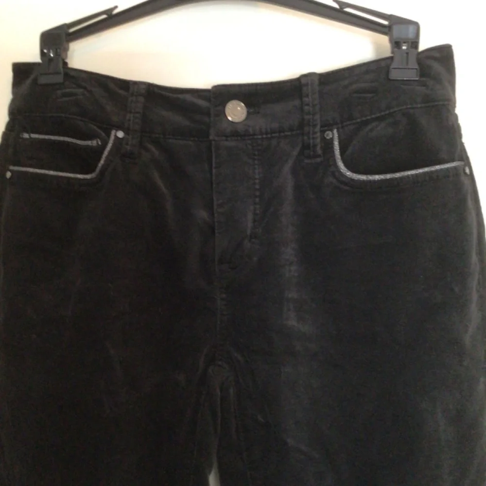 WHBM Velvet Mid Rise Skinny Jeans in Black Smoke sz 2 - Picture 5 of 8